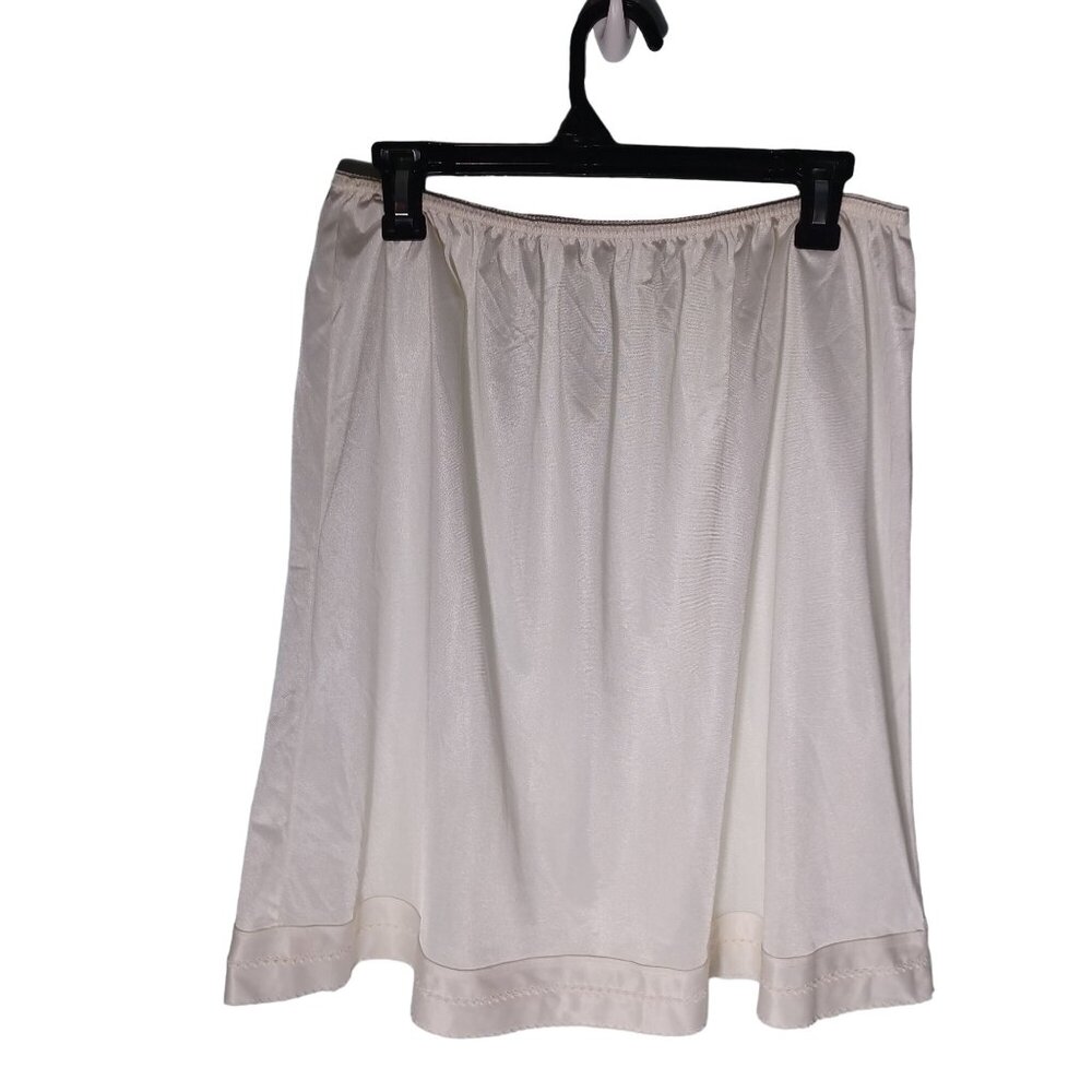Vintage Fortune Nylon Half Slip Skirt Ivory Womens 3X Made In USA Feminine